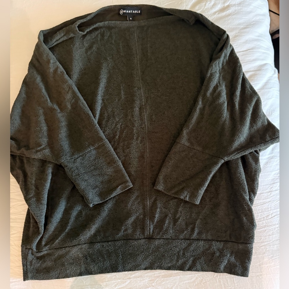 Women’s WANTABLE Olive Green Lightweight Sweater